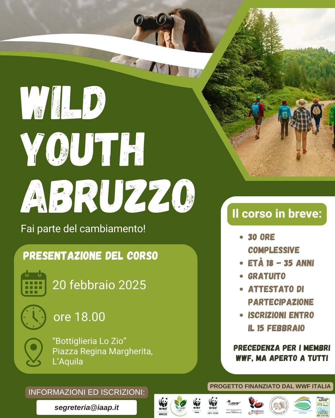 Locandina Progetto Wild Youth Abruzzo L'Aquila